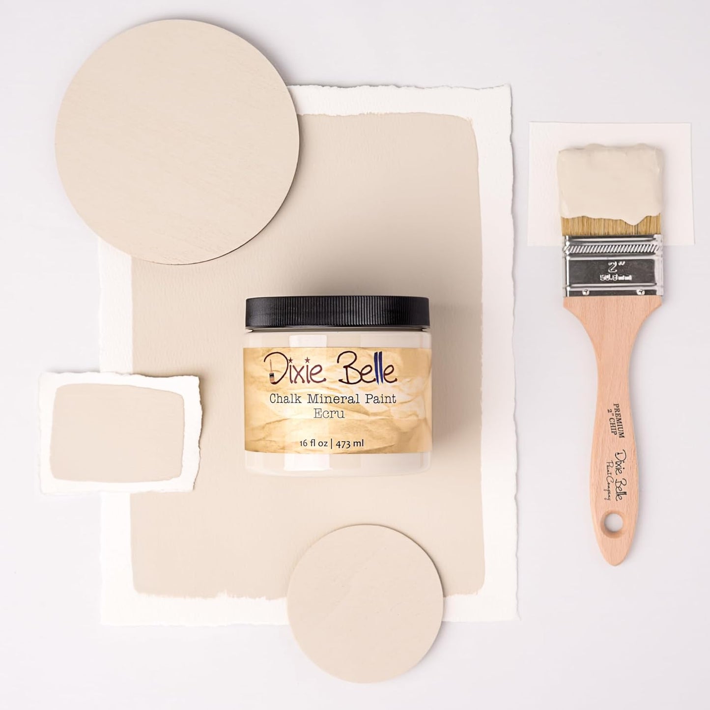 Dixie Belle Paint Company Chalk Finish Furniture Paint – Ecru (32oz) – Matte Chic Chalk Mineral DIY Furniture Paint