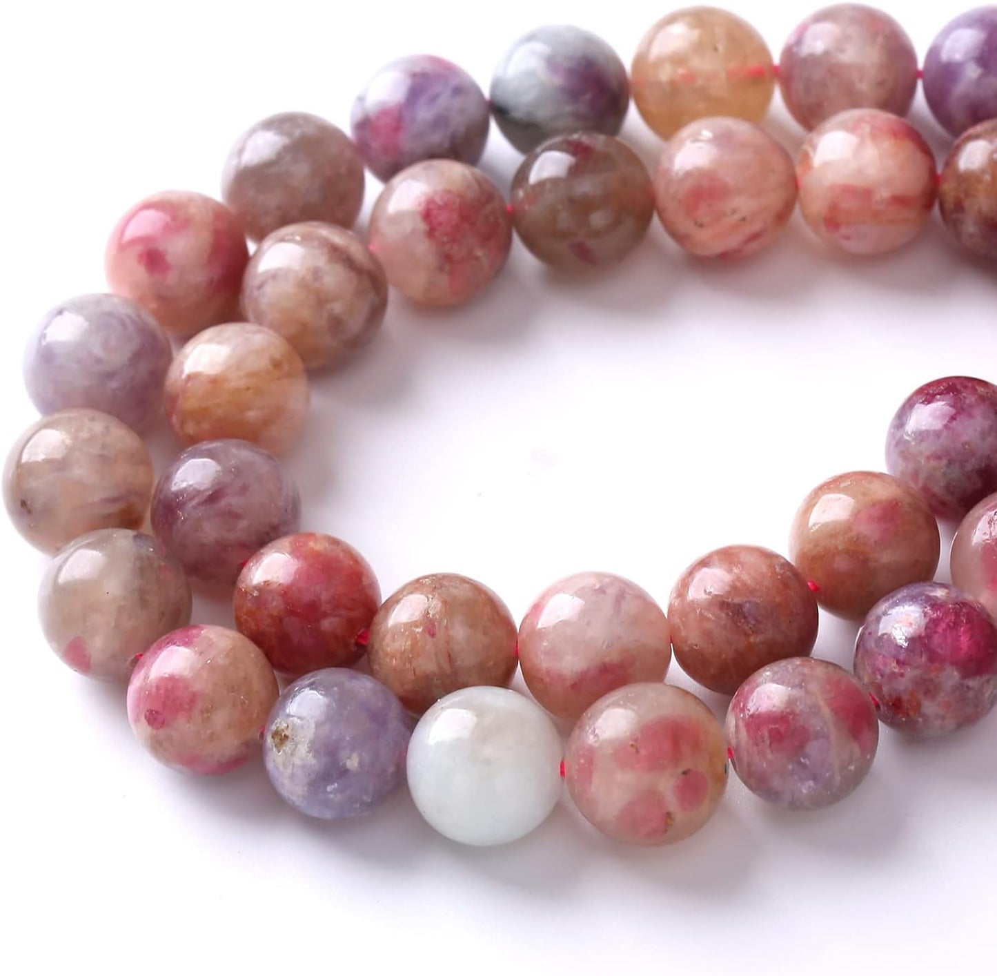 60pcs 6mm 5A Natural Pink Tourmaline Stone Beads Round Loose Spacer Healing Energy Beads for Jewelry Making DIY Bracelets Necklaces 15" (6mm, Pink Tourmaline)