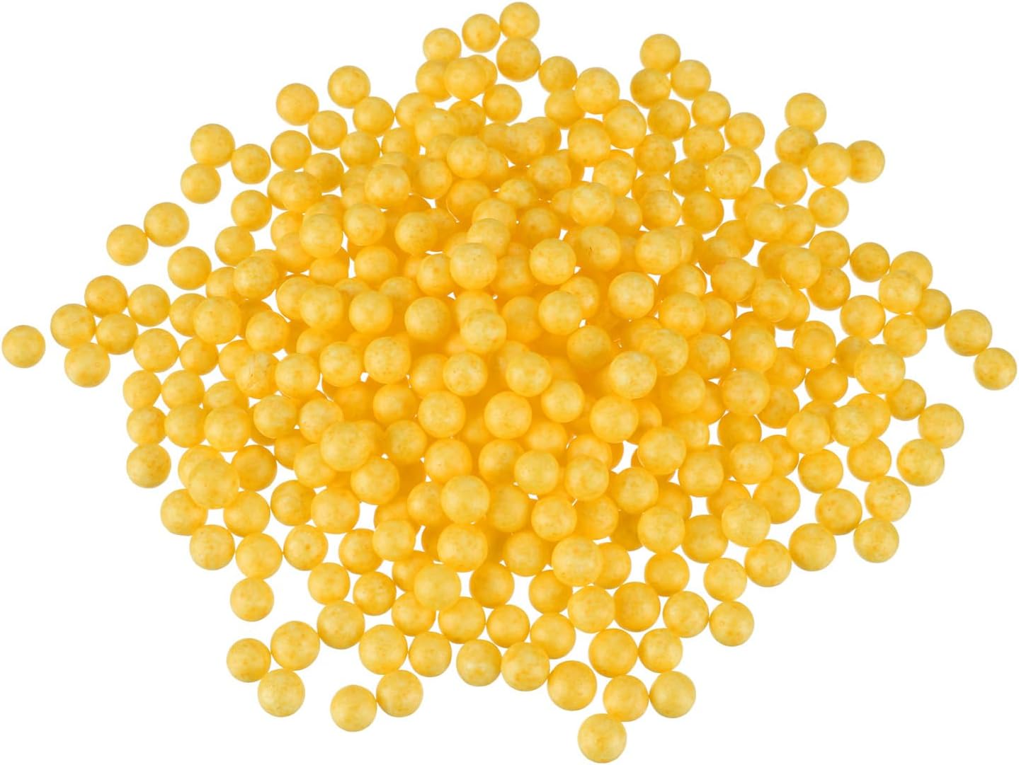MECCANIXITY Foam Beads Foam Balls 7-9mm for Wedding and Party Decorations, Tiny Packing Balls, Arts DIY Crafts Supplies (Dark Yellow,1 Pack Approx 3000pcs)