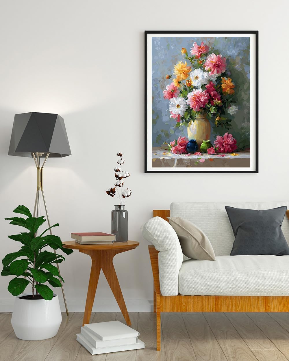 Moohue 14 ct Counted Cross Stitch Kits for Adults Flowers Cross Stitch Patterns Stamped Printed Cross Stitch Kits (Flowers 7)