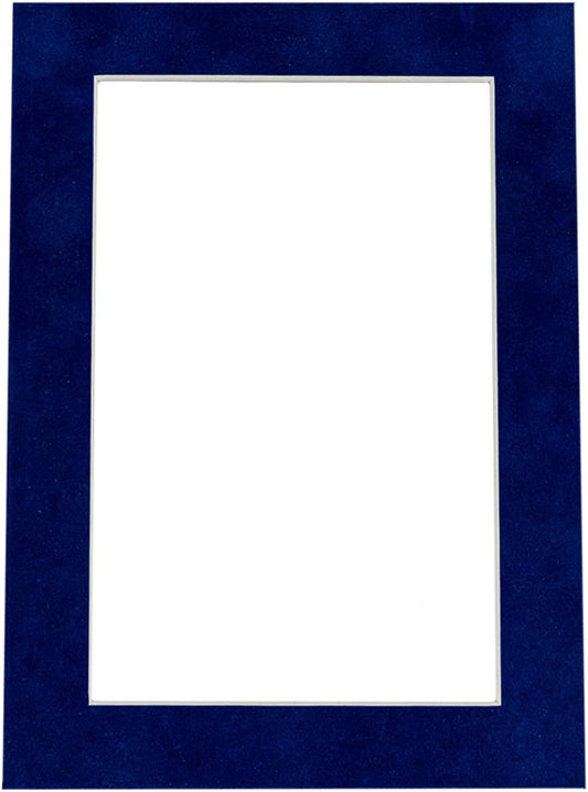 Poster Palooza 11x14 Mat Bevel Cut for 8.5x11 Photos - Acid Free Brooke Blue Suede Precut Matboard - For Pictures, Photos, Framing - 4-ply Thickness