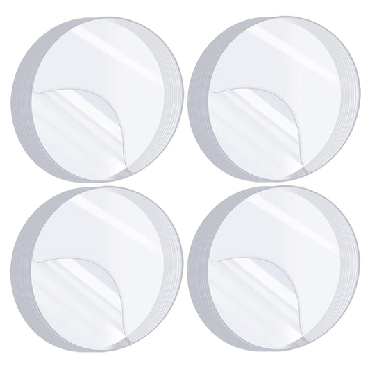 80PCS Heavy Duty Double Sided Adhesive Mounting Circle Tape- Waterproof,Strong Adhesion,Clear, High Strength,No Residue Removability for Hanging,Wall Mounting, Home Decor,Adhesive for Shower