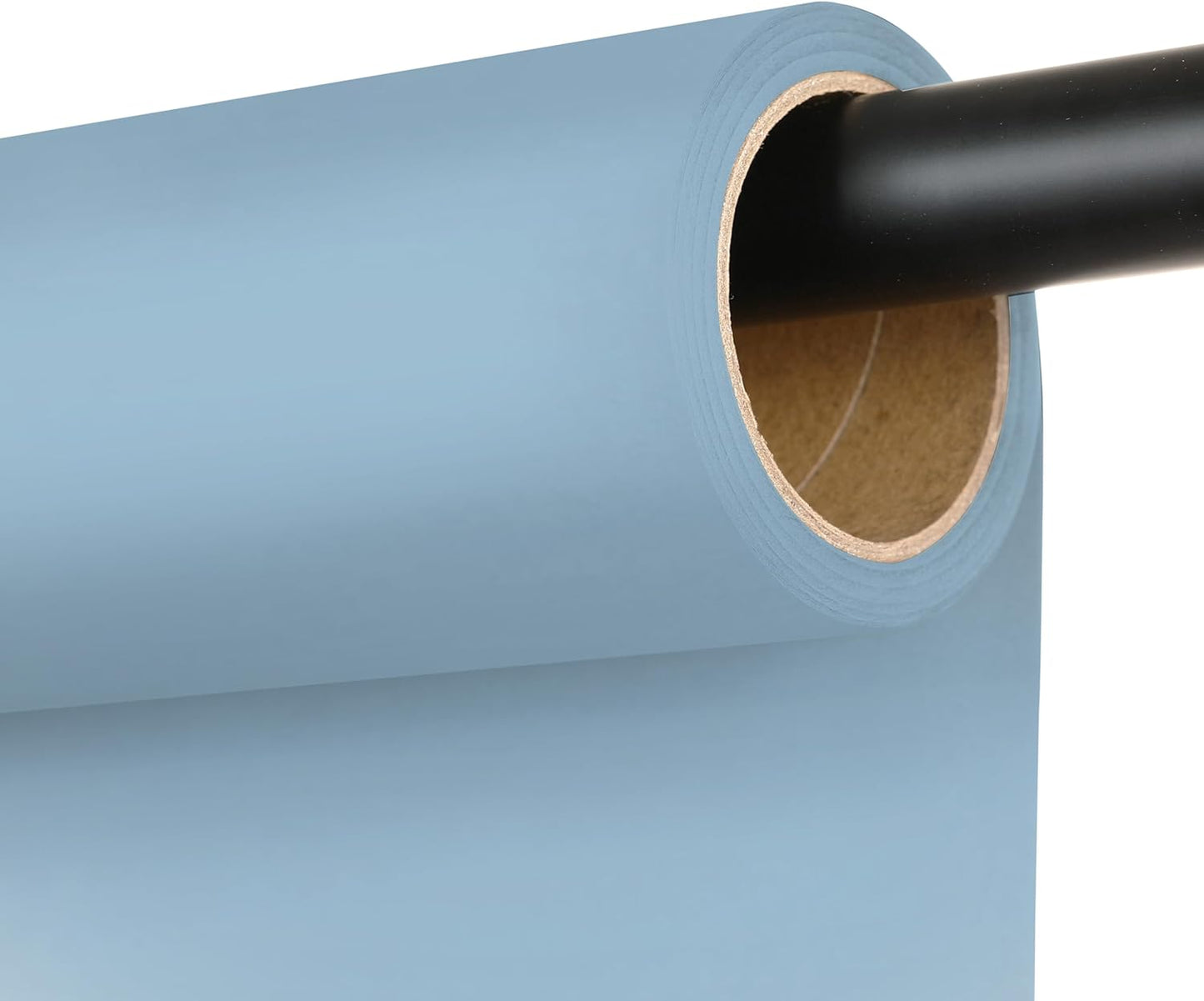 Seamless Photography Background Paper Roll, Blue Photo Paper Backdrop for Photography, Video and Streaming (Sky Blue, 107" x32')
