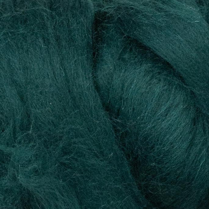 Colored Natural Wool roving, 8 OZ. Best Wool for Needle Felting, Wet Felting, handcrafts and Spinning. (English Green)