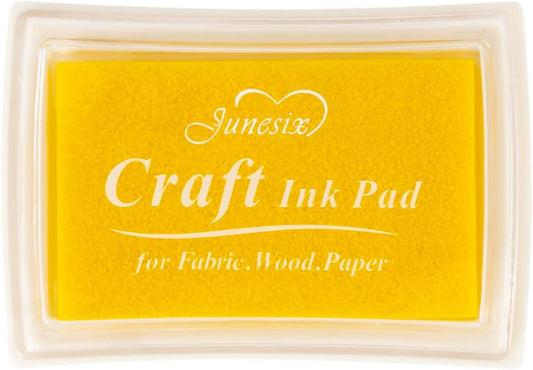 Yellow Ink Pad Finger Washable Kids Stamp Ink Pad for Rubber Stamps Paper Scrapbooking