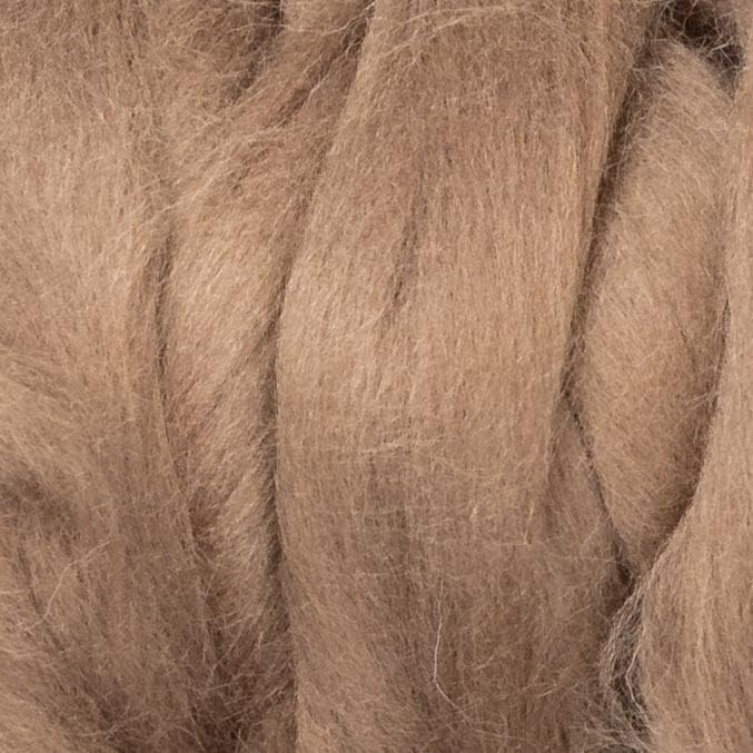 Colored Natural Wool roving, 8 OZ. Best Wool for Needle Felting, Wet Felting, handcrafts and Spinning. (Brown/Tobacco)