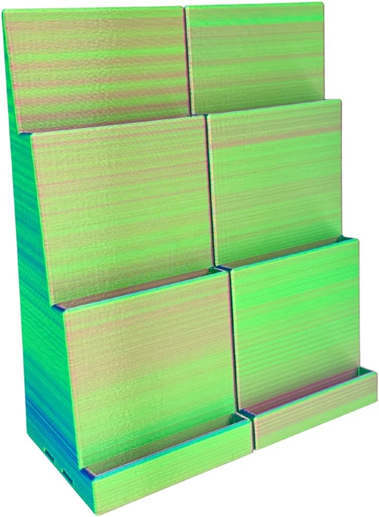 Magnetic Card Holder Stadium Displays - Green Pink Blue (2 Pack), Compatible with Ultra Pro Protectors - Trading Card Holder - Card Stand - Sports Card Display