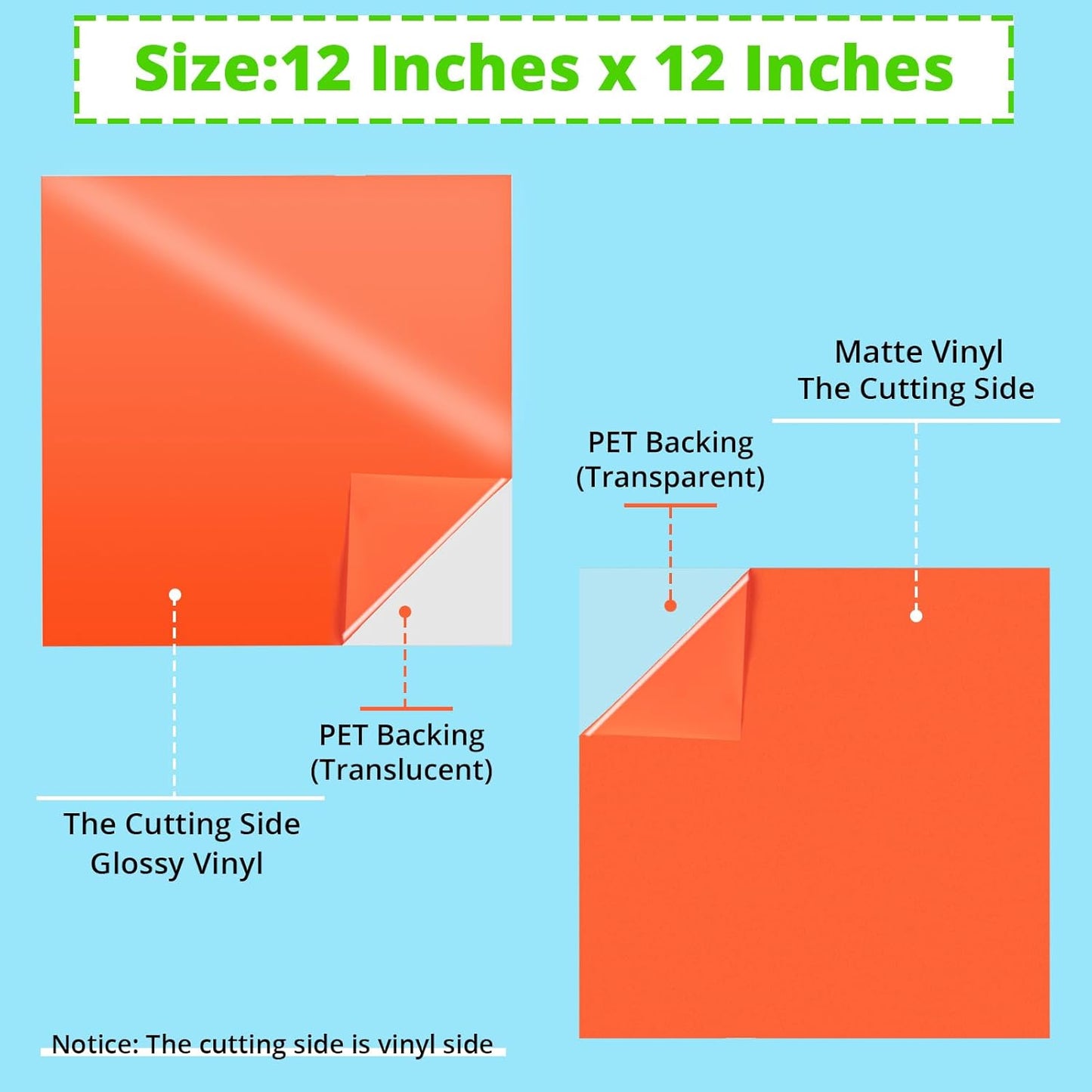 HTVRONT Permanent Vinyl for Cutting Machine - 68 Pack 12" x 12" Permanent Adhesive Vinyl Sheets, Permanent Bundle for Craft Projects, Adhesive Bundle, Silhouette Cameo, etc.