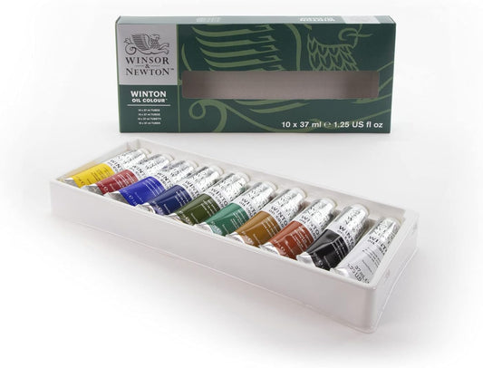 Winsor & Newton Winton Oil Paint, Starter Set of 10 x 37ml Tubes
