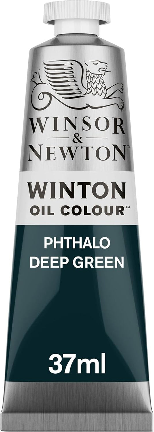 Winsor & Newton Winton Oil Color, 37ml (1.25-oz) Tube, Phthalo Deep Green