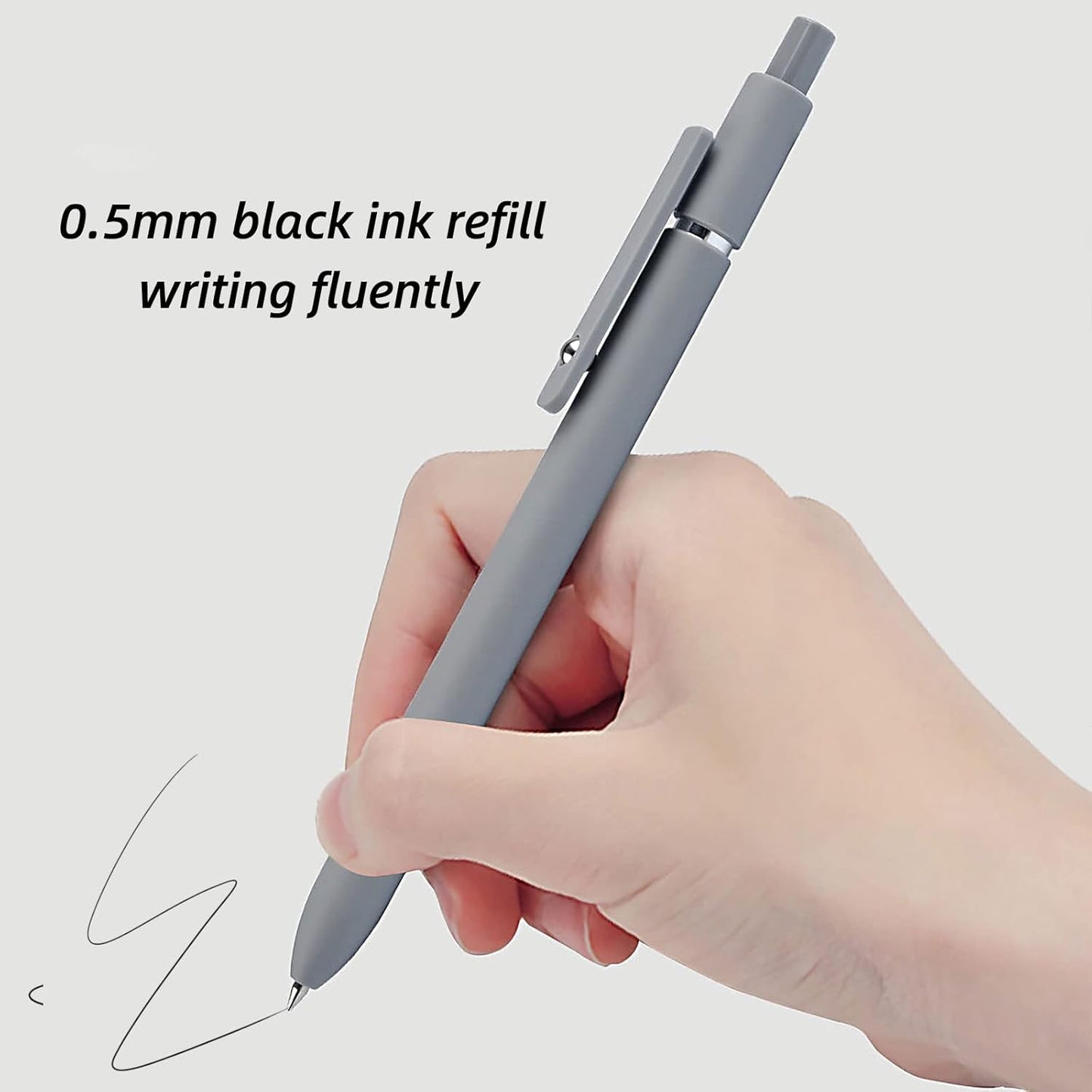 Gel Pens, 5 Pcs 0.5mm Fine Point Smooth Writing Japanese Cute High-End Series Black Ink Pens for Journaling Note Taking, School Office Supplies for Women Men (5 Pcs Morandi)