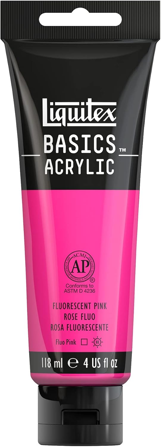 Liquitex BASICS Acrylic Paint, 118ml (4-oz) Tube, Fluorescent Pink