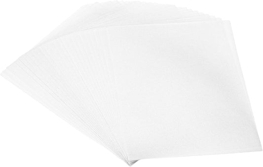 PATIKIL 30 Sheets Vellum Paper 8.5x11inches, Printable Translucent Paper 100GSM Colored for Invitations Laser Inkjet Printing Card Making Crafting Wedding Tracing, Silver
