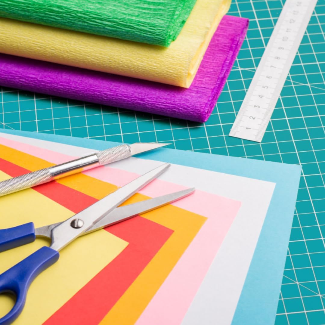 24"x36" Self Healing Cutting Mat, Sewing Mat for Crafts, Double Sided 5-Ply Table Cutting Board for Fabric Quilting Leather Modeling Hobby Project, Turquoise