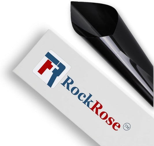 Rockrose Professional Blackout Home Window Tint Film - Sun Blocking Privacy Cover for Home Offices - Room Darkening Sun Light Blocker - 36 in X 25FT - Total Blackout