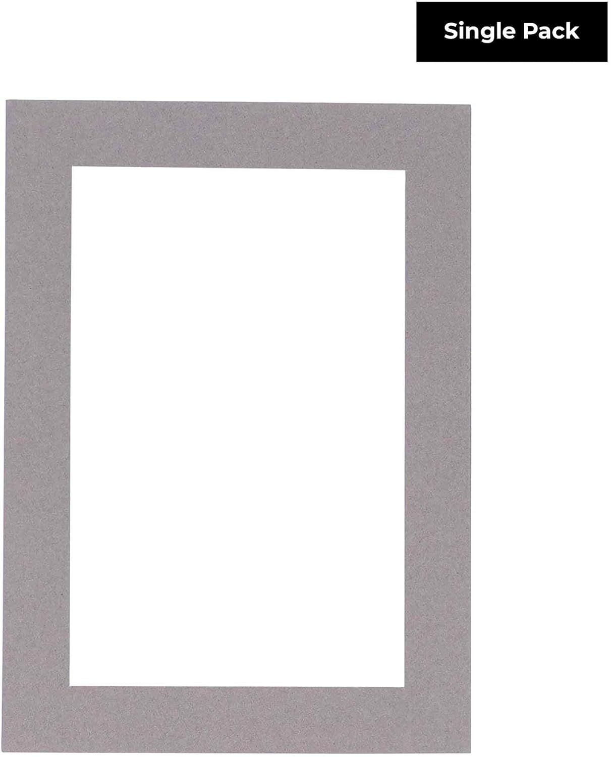 5.5x8.5 Mat for 8.5x11 Frame - Precut Mat Board Acid-Free Charcoal 5.5x8.5 Photo Matte for a 8.5x11 Picture Frame, Premium Matboard for Family Photos, Show Kits, Art, Picture Framing, Pack of 1 Mat