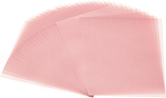 PATIKIL 30 Sheets Vellum Paper 8.5x11inches, Printable Translucent Paper 100GSM Colored for Invitations Laser Inkjet Printing Card Making Crafting Wedding Tracing, Pink