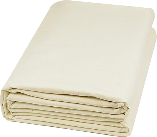 HOTGODEN Light Weight 100% Cotton Muslin Fabric: 63 inch x 2,5,10 Yards Unbleached Muslin Linen Fabric Material for Sewing Material Apparel Cloth