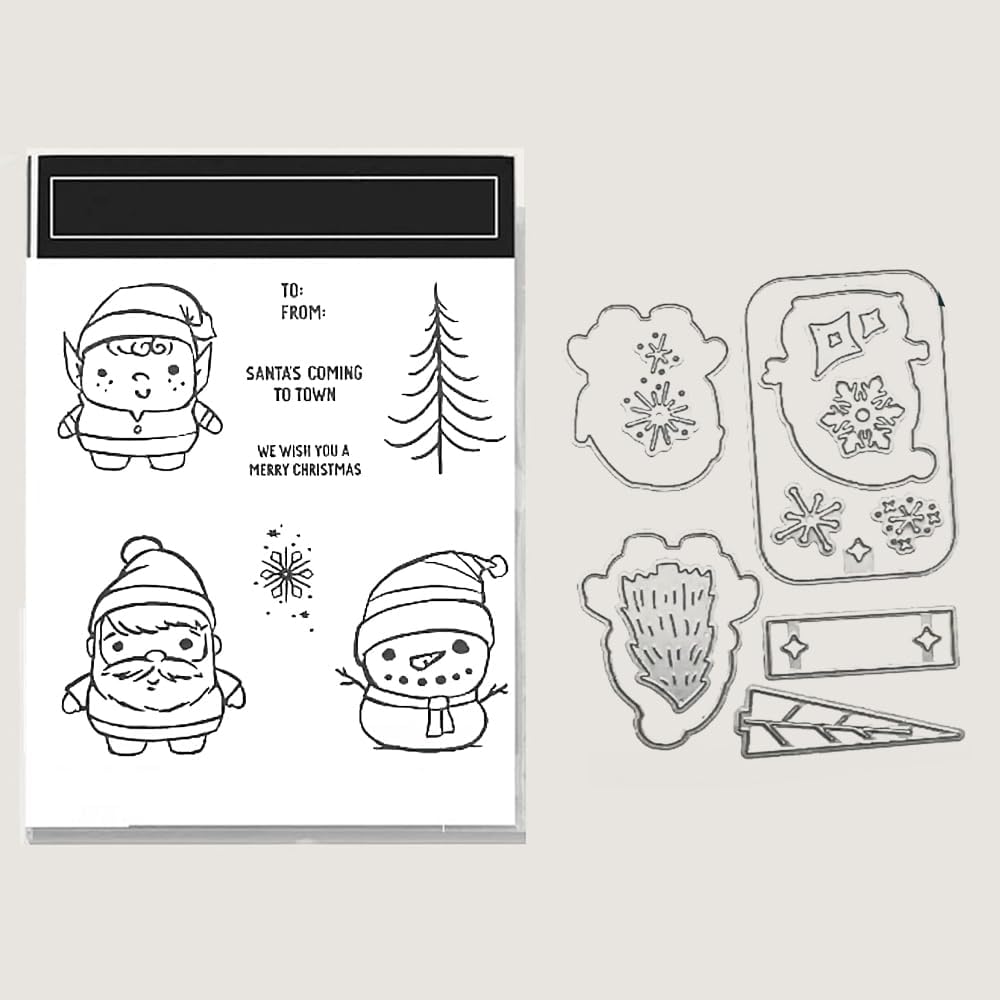 2025-2026 Stamps and Dies for Card Making, Stamps and Dies Set 2025 for Christmas and Halloween, Die Cut DIY Various Festivals Album Scrapbooking Birthdays Greeting Card (M4338)
