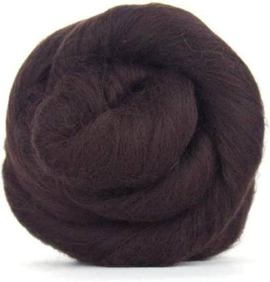 Revolution Fibers Merino Wool Combed Top | 1 lb Premium Wool Roving | 22 Micron, Best Merino Wool for Spinning, Tapestry, Needle Felting, Big Yarn Roving and Wall Hangings (Mocha)
