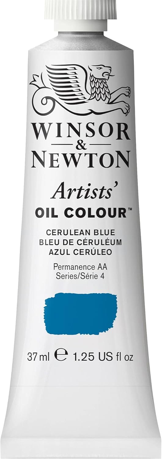 Winsor & Newton Artists' Oil Color, 37ml (1.25 oz) Tube, Cerulean Blue