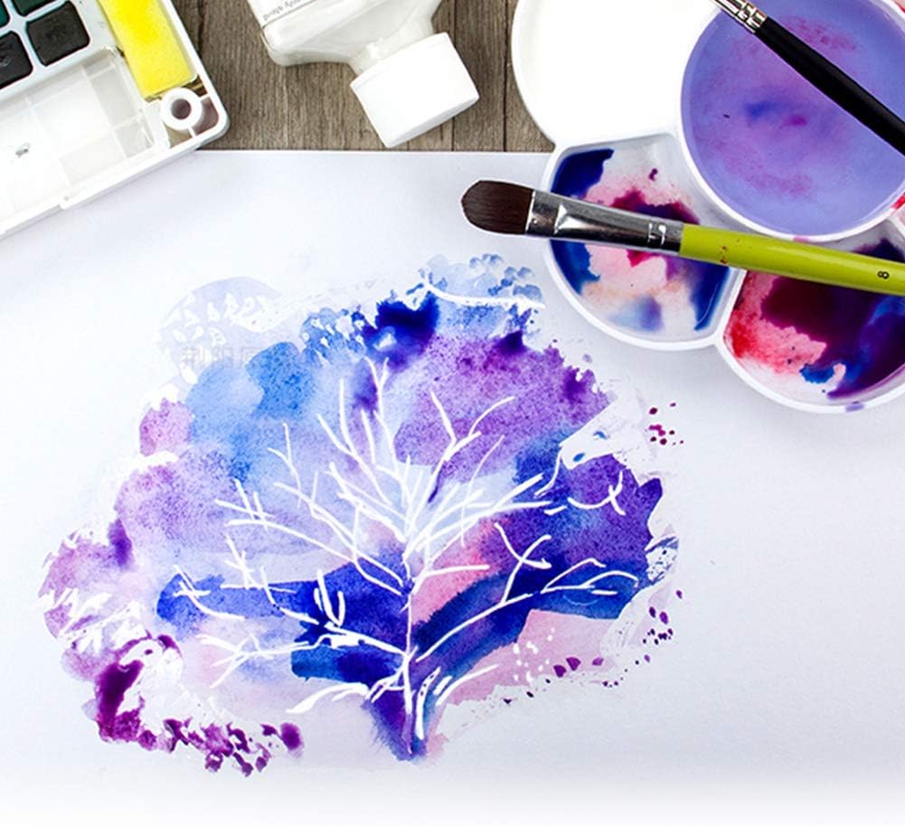 Hztyyier Pigment Covering Liquid, Watercolor White Liquid Art Masking Fluid for Watercolor Painting and Various Art Projects (18ml)