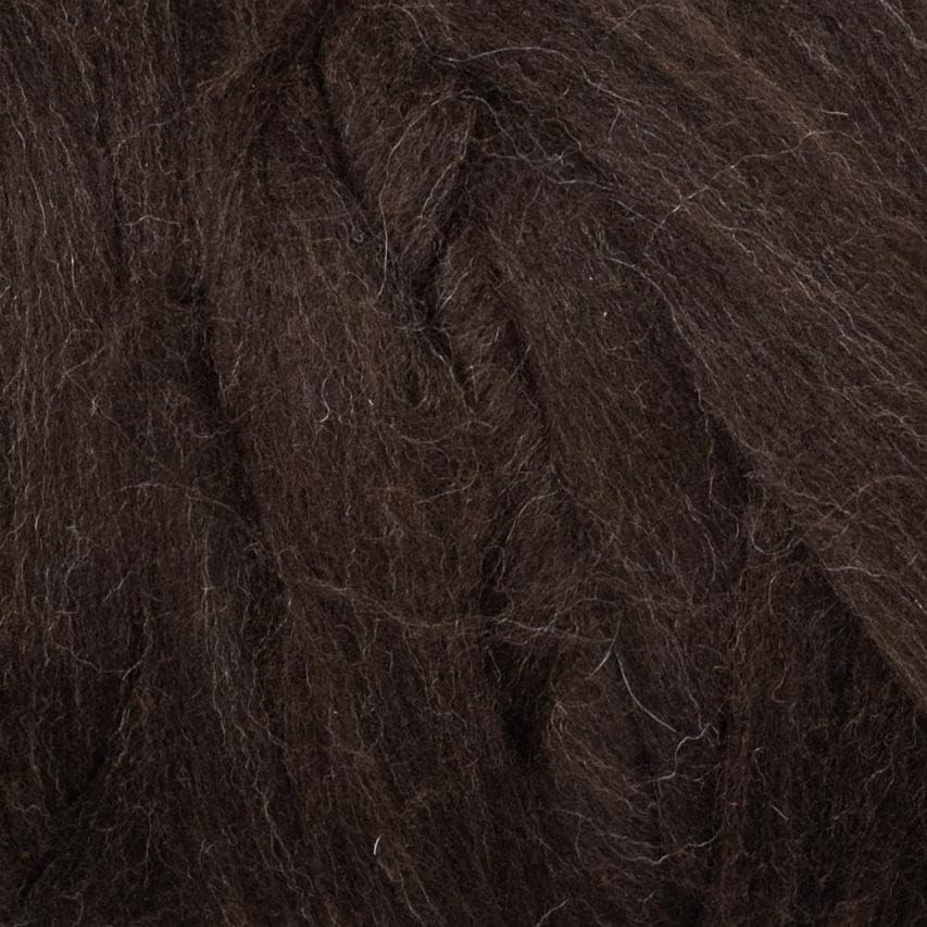 Natural Wool Bulk roving Yarn, 2 lb. Best Wool Spinning,Giant arm Knitting, Felting, Chunky Blankets Tapestry thow XXL Plaid un-Dyed. (Dark Brown Chocolate, 2 lb)