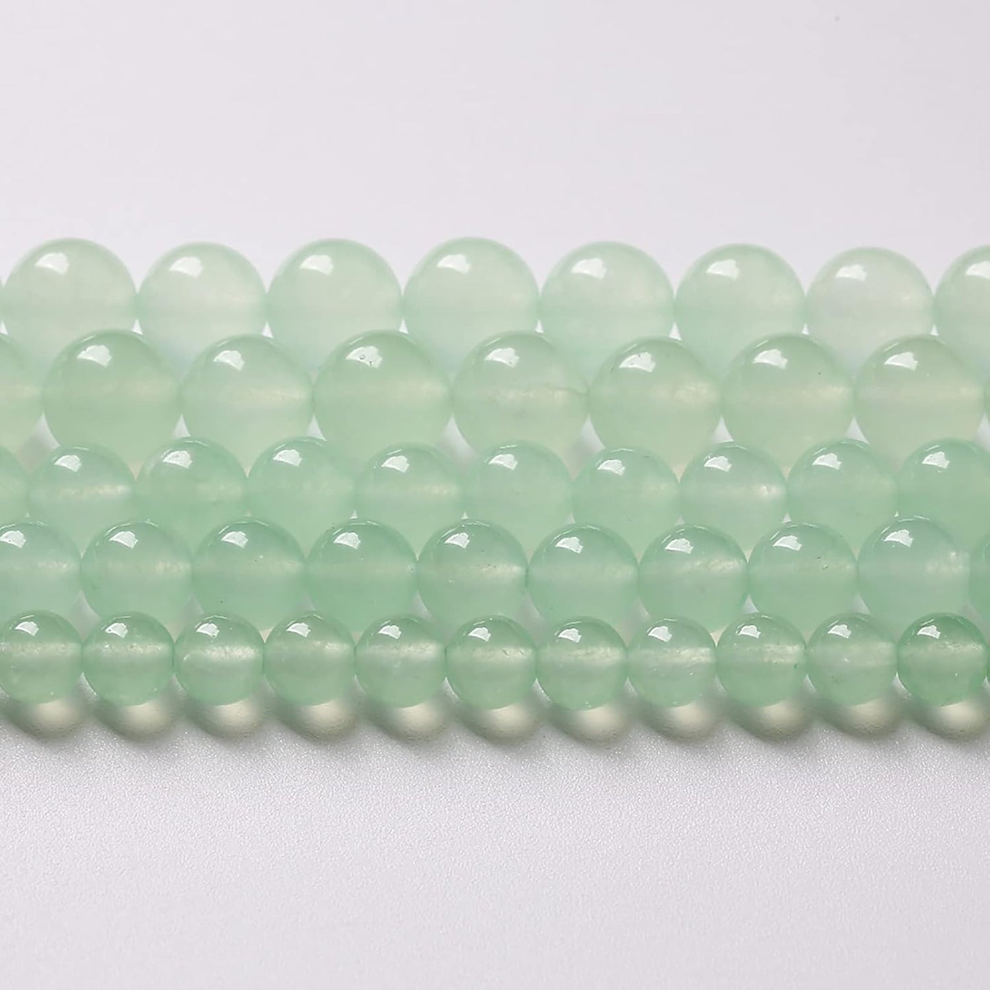 4mm 90pcs Natural Green Jade Chalcedony Beads Energy Healing Power Stone Beads for Jewelry Making Round Loose Beads DIY Bracelet 15" (Green Jade, 4mm)