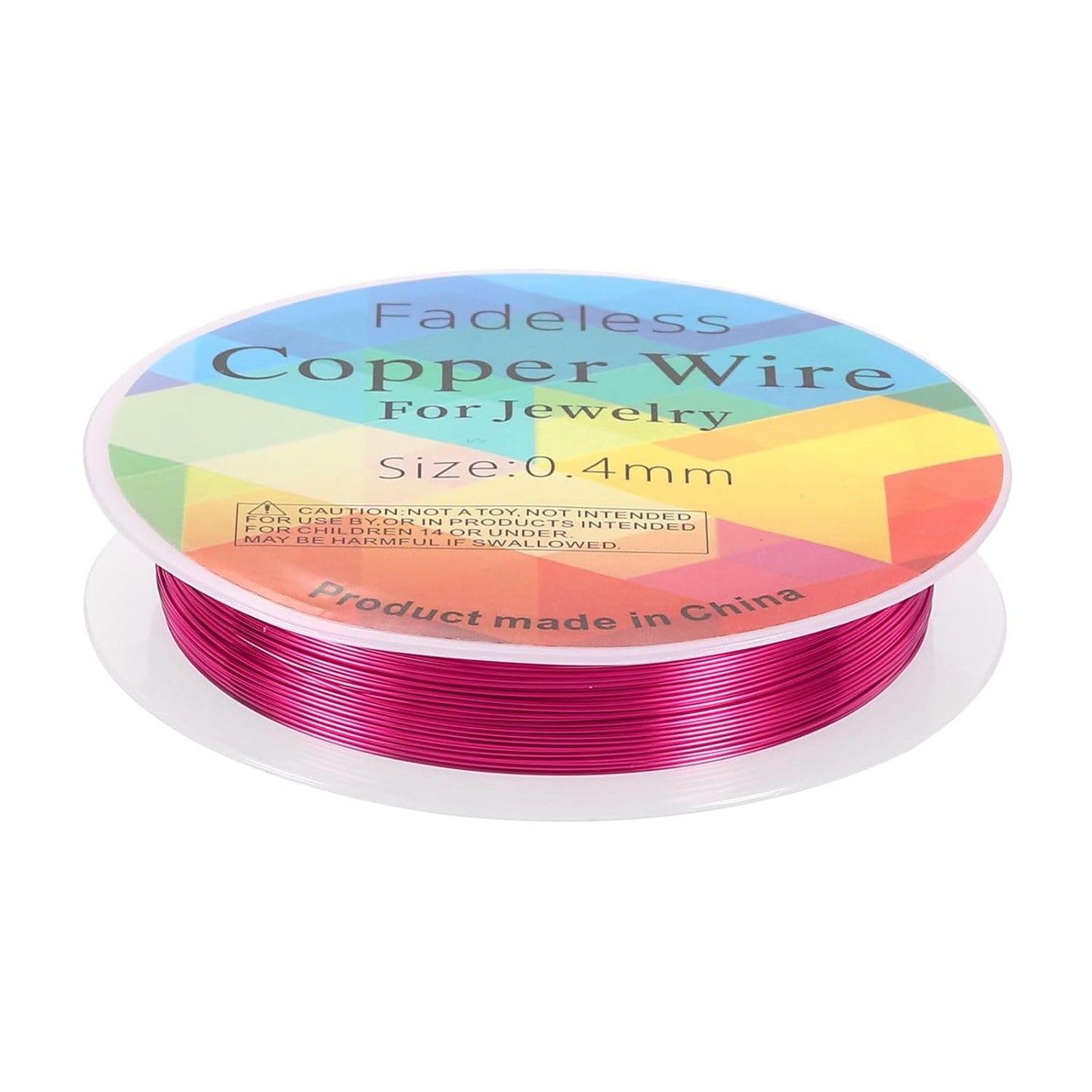 HARFINGTON 30ft Jewelry Wire, 26 Gauge (0.4mm) Brass Craft Soft Metal Tarnish Resistant Copper Beading Wire for Jewelry Making Supplies Crafting, Rose Red