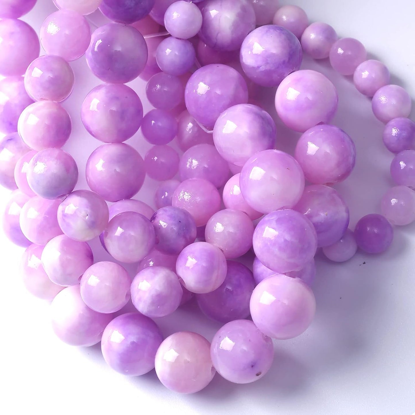 60pcs 6mm Natural Pink Starry Galaxy Persian Jade Gemstone Beads Round Loose Spacer Beads for Jewelry Making DIY Bracelets Necklaces 15" (Pink Starry Persian Jade, 6mm)