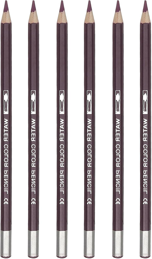 PATIKIL Watercolor Pencil, 6Pcs Water Soluble Pencils for Blending, Coloring, Sketch Drawing, Painting, Purple Red