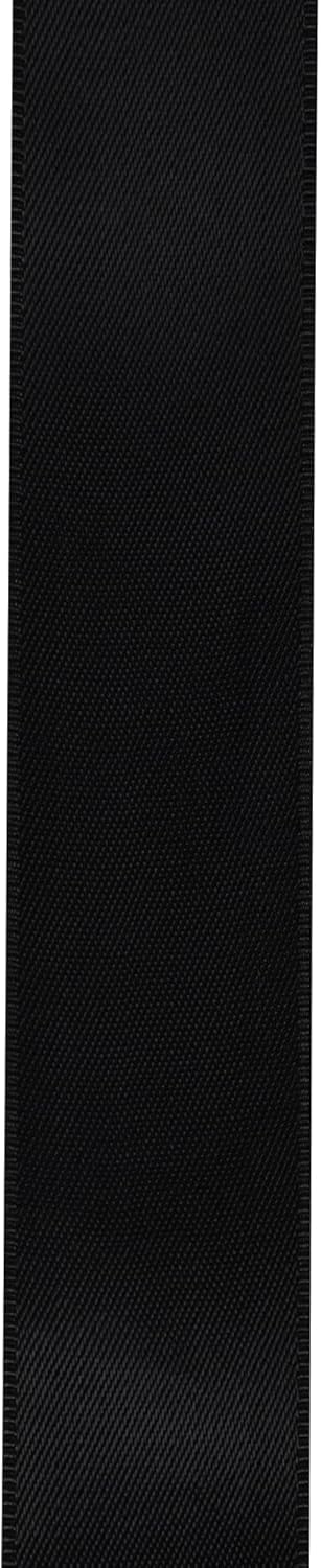 LIUYAXI Black Stain Ribbon, 1/2" X Continuous 50 Yards, Double Faced Fabric Ribbon Perfect for Gift Wrapping Wedding Christmas Birthday Floral Arrangement Craft