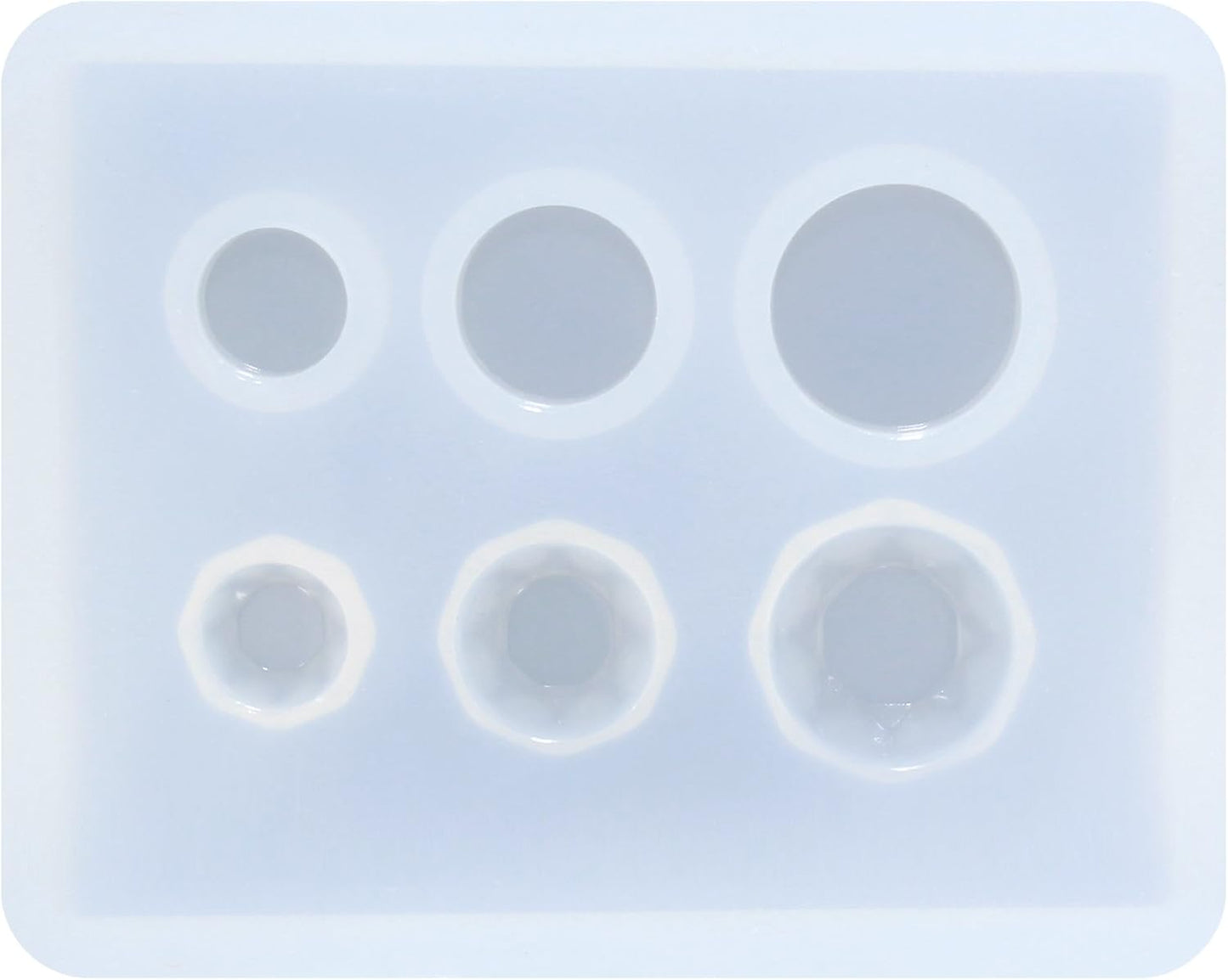 FUNSHOWCASE Mini Jewelry Cut Diamonds and Flat Round Resin Epoxy Silicone Mold