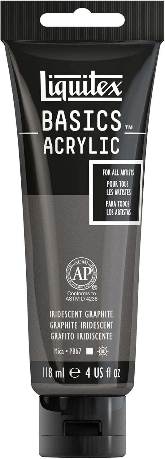 Liquitex BASICS Acrylic Paint, 118ml (4-oz) Tube, Iridescent Graphite