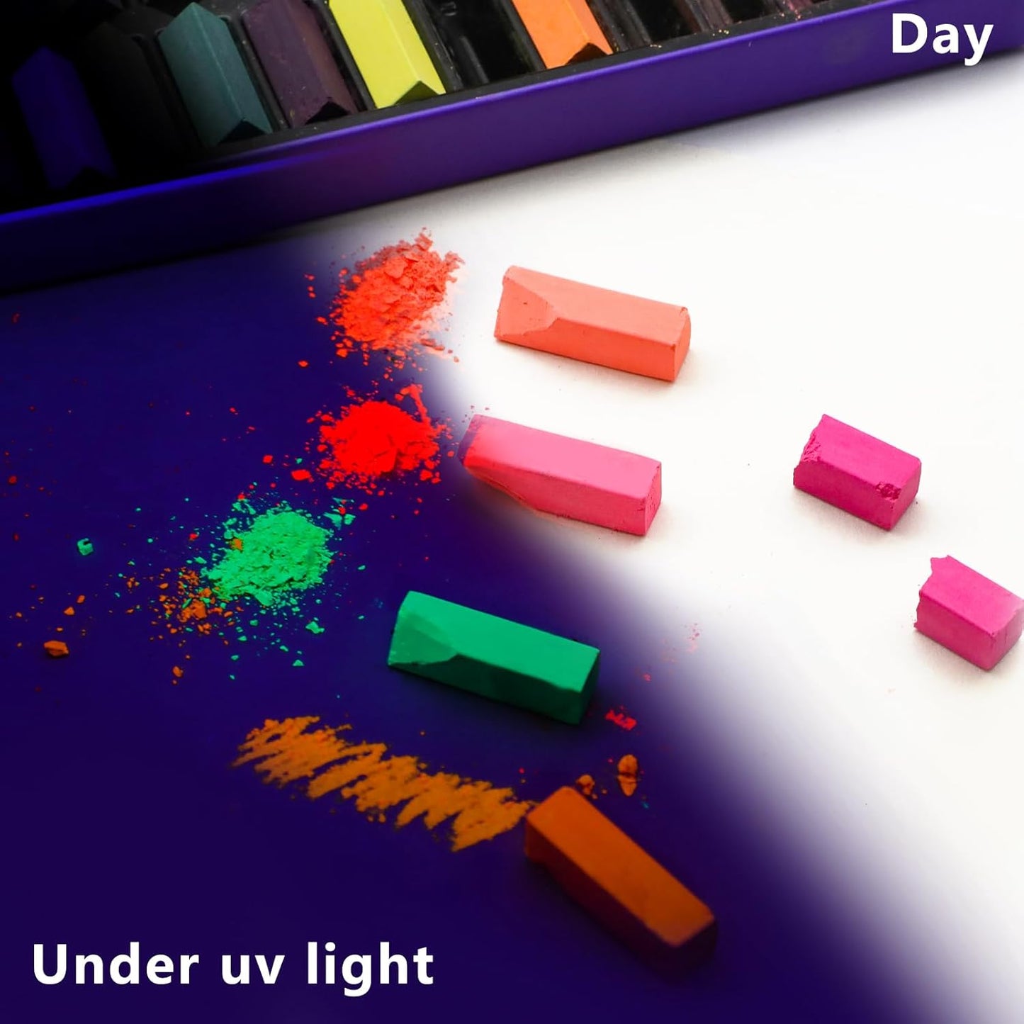 Artecho 66pcs Soft Pastels, 64 Colors Including 4 Fluorescent Colors, Extra Free Black & White, Square Chalk for Drawing, Blending, Layering, Shading, Pastels Art Supplies