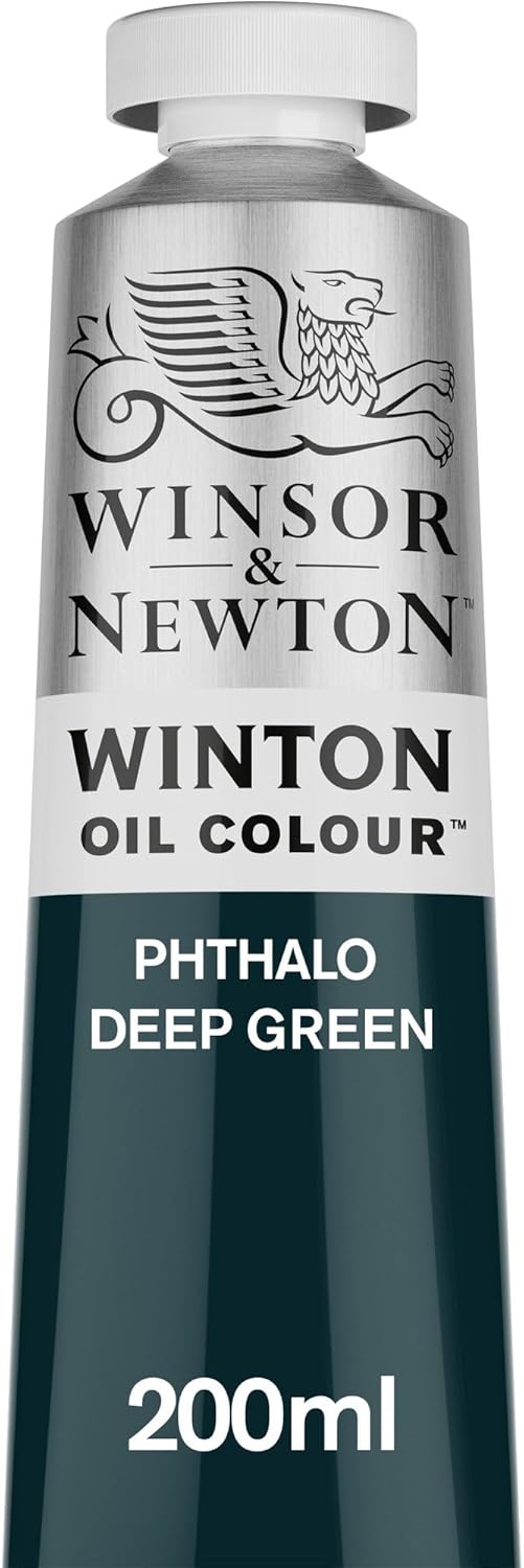 Winsor & Newton Winton Oil Color, 200ml (6.75-oz) Tube, Phthalo Deep Green
