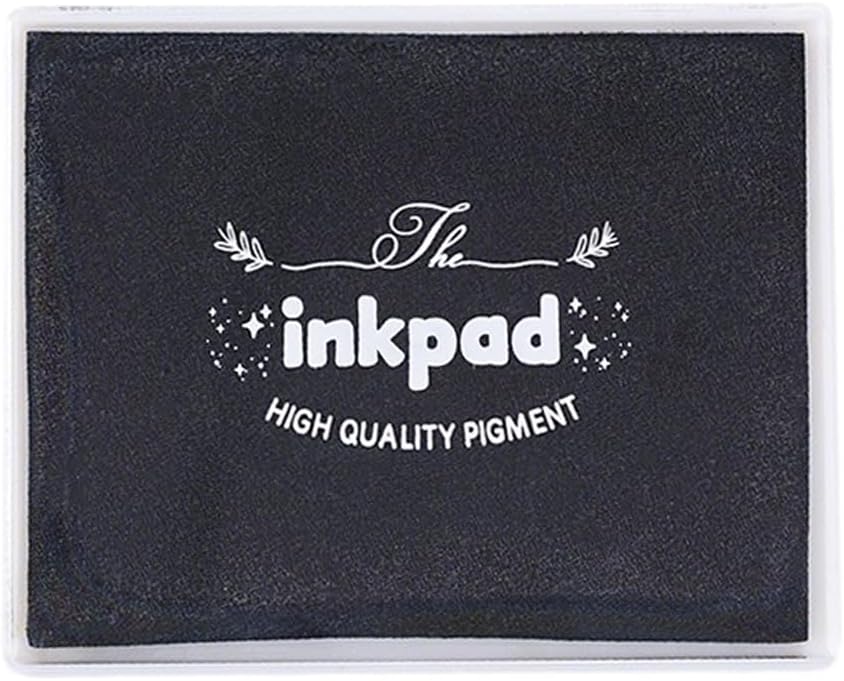 GTLZLZ Large Ink Pad for Rubber Stamps, 5" x 4" Washable Craft Stamp Pad for Kids, Fingerprint Ink Pad for Paper, Scrapbooking, Wood Fabric (Black)