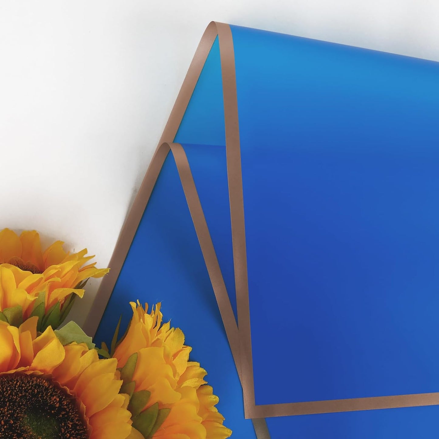 FUHITIM 20 Sheets Flower Wrapping Paper - Waterproof Floral Gift Packaging Paper for DIY Crafts，Florist Supplies Packaging Paper for Wedding Birthday Gift (Royal Blue)