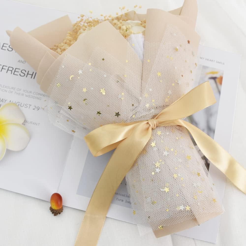 TONIFUL 1 Inch x 100yds Gold Satin Ribbon, Thin Solid Color Satin Ribbon for Gift Wrapping, Crafts, Hair Bows Making, Wedding Party Decoration, Sewing, Invitation Cards, Floral Bouquets, Christmas