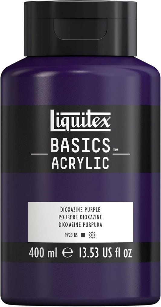 Liquitex BASICS Acrylic Paint, 400ml (13.5-oz) Bottle, Dioxazine Purple