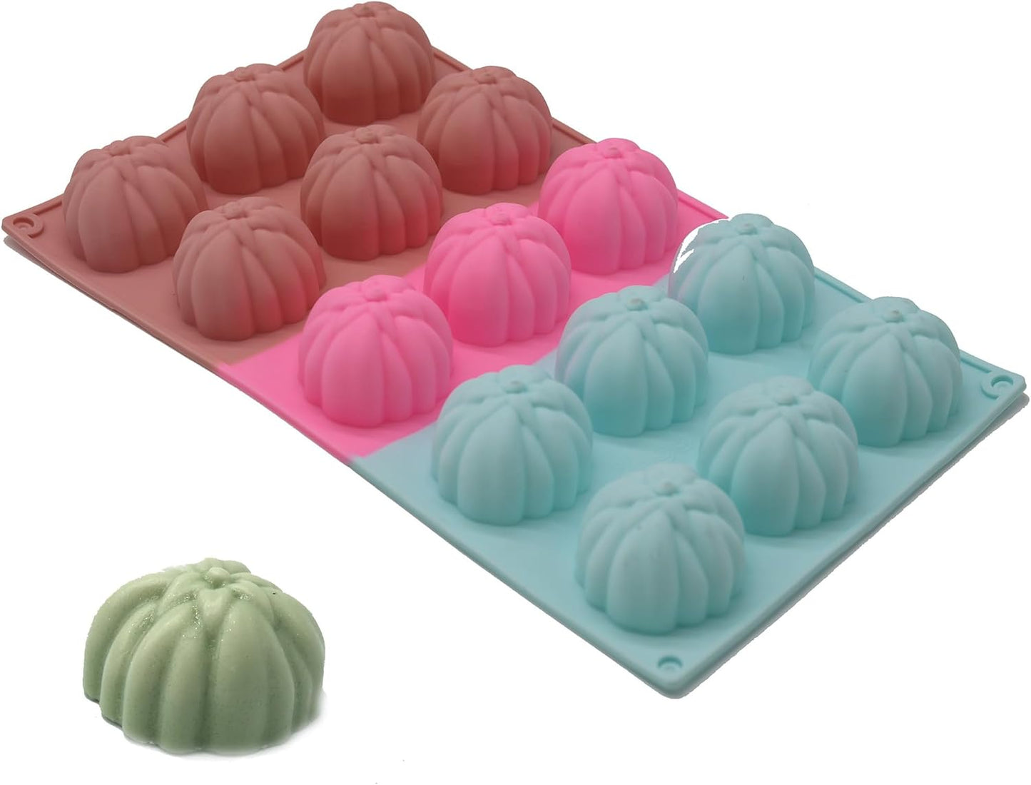 X-Haibei Fall Persimmon Fruit Silicone Mold - 15 Cavity for Soap, Cake, Chocolate, Jello, Resin - Realistic Detailed Design, Food Grade Flexible Bakeware Pan - 2.5oz per Cell