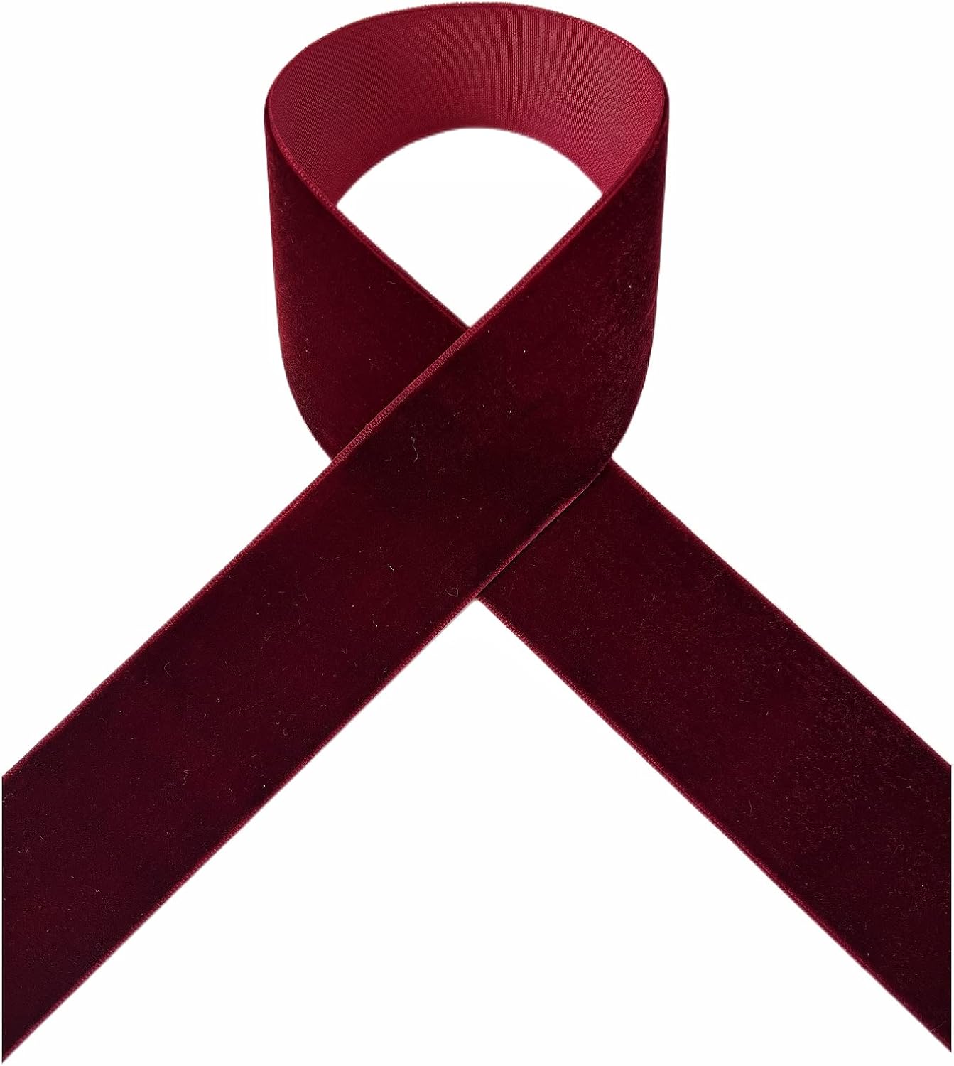 Velvet Ribbon, 1 1/2-Inch by 25-Yard Spool (Burgundy)