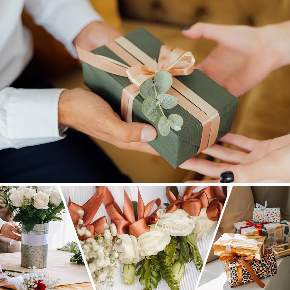 1-1/2" Wide x 100 Yards Single Faced Polyester Yellow Satin Ribbon, Perfect for Wedding, Gift Wrapping, Bow Making & Other Projects (Yellow)