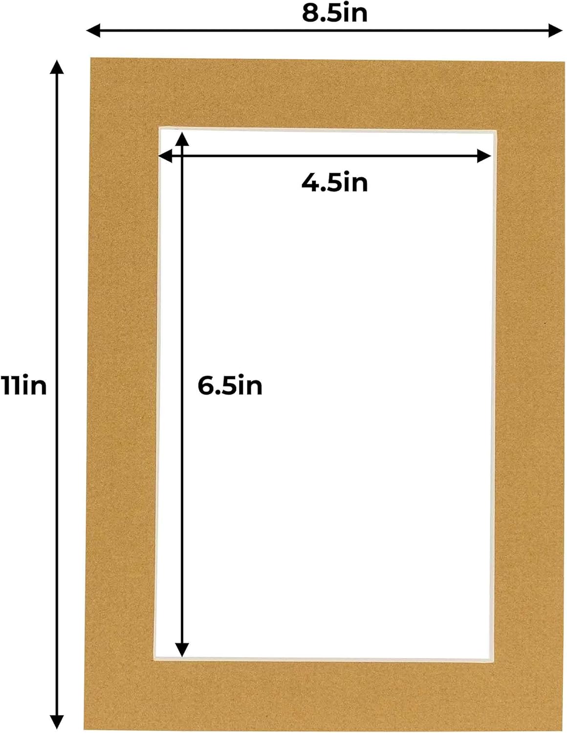5x7 Mat for 8.5x11 Frame - Precut Mat Board Acid-Free Show Kit with Backing Board, and Clear Bags Rattan Beige 5x7 Photo Matte Made to Fit a 8.5x11 Picture Frame Matboard for Framing, Pack of 100 Mats