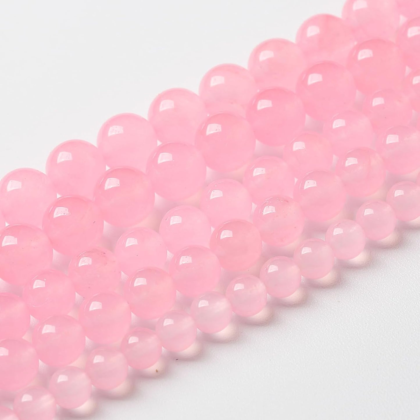 6mm 60pcs Natural Light Pink Chalcedony Stone Beads for Jewelry Making Energy Healing Power Stone DIY Bracelet Necklace Accessories 15" (6mm, Light Pink Chalcedony)