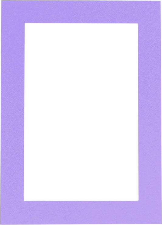5x7 Mat for 8.5x11 Frame - Precut Mat Board Acid-Free Show Kit with Backing Board, and Clear Bags Light Purple 5x7 Photo Matte Made to Fit a 8.5x11 Picture Frame Matboard for Framing, Pack of 1 Mat