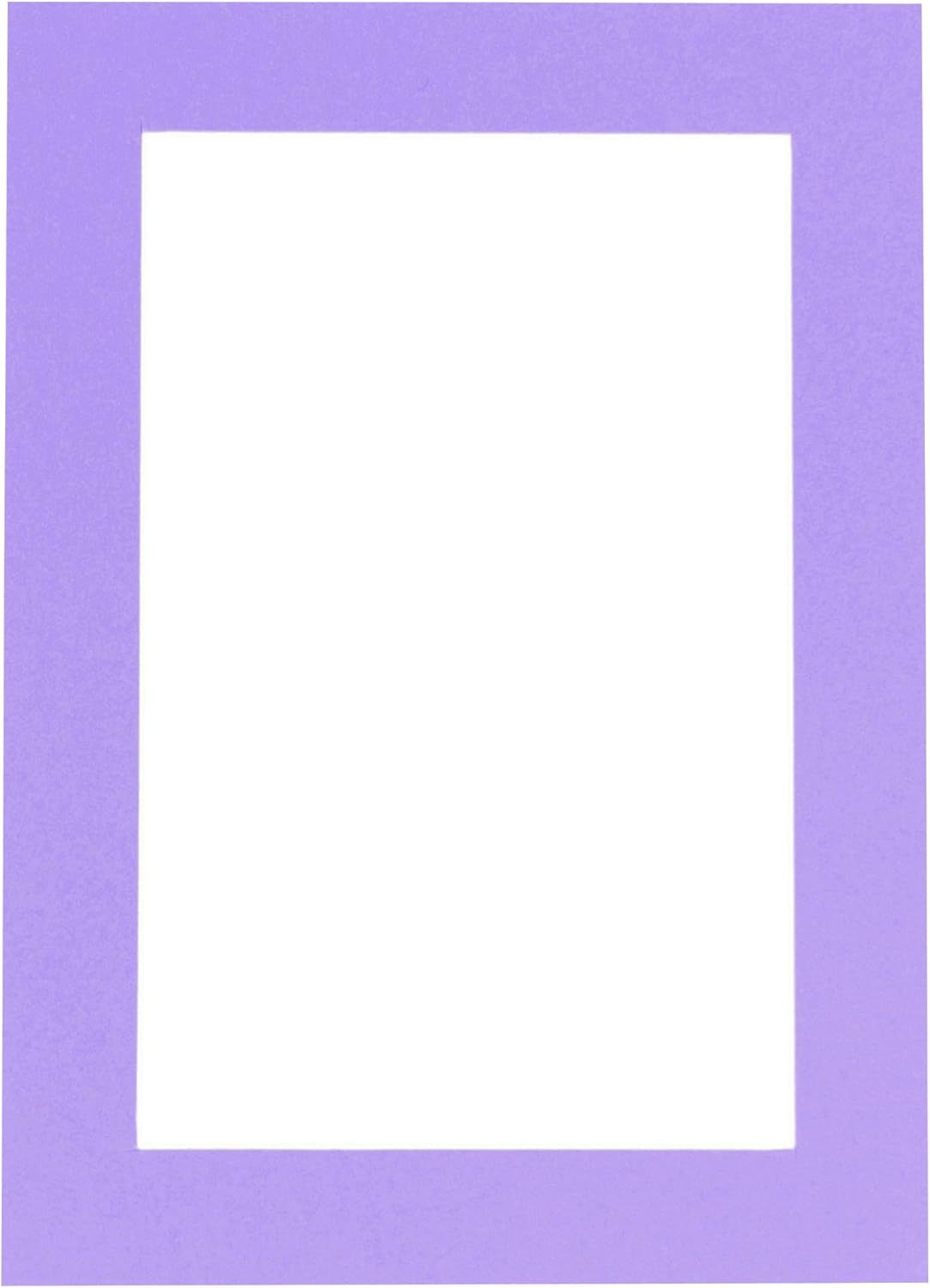 5x7 Mat for 8.5x11 Frame - Precut Mat Board Acid-Free Light Purple 5x7 Photo Matte For a 8.5x11 Picture Frame, Premium Matboard for Family Photos, Show Kits, Art, Picture Framing, Pack of 1 Mat