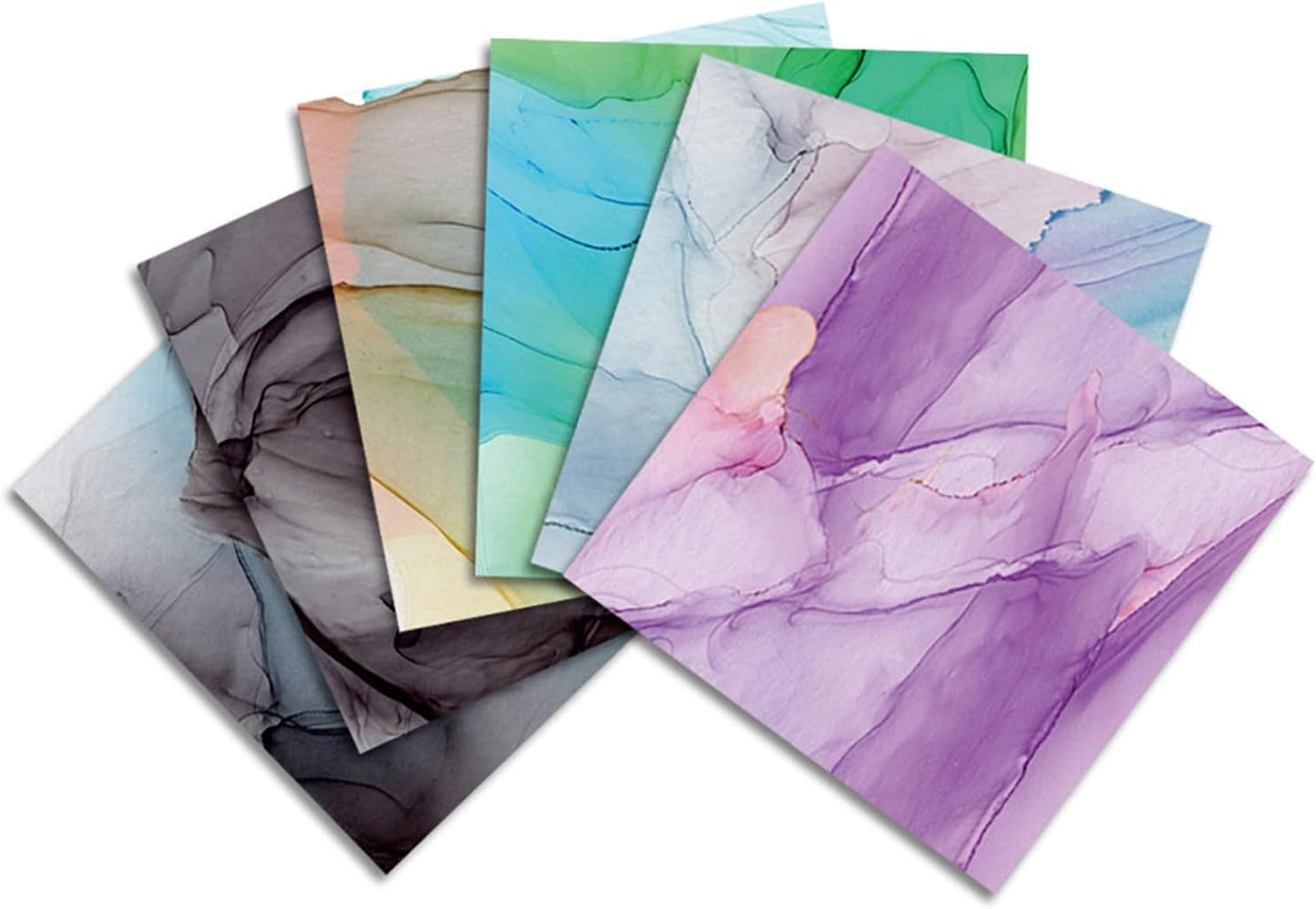 YASMEN Scrapbook Paper Pad 12x12, Marble Patterned Cardstock Paper Pads, Single-Sided Decopodge Paper, DIY Decorative Craft Paper, Scrapbooking Junk Journal Gift Card Making Supplies - 24Sheet