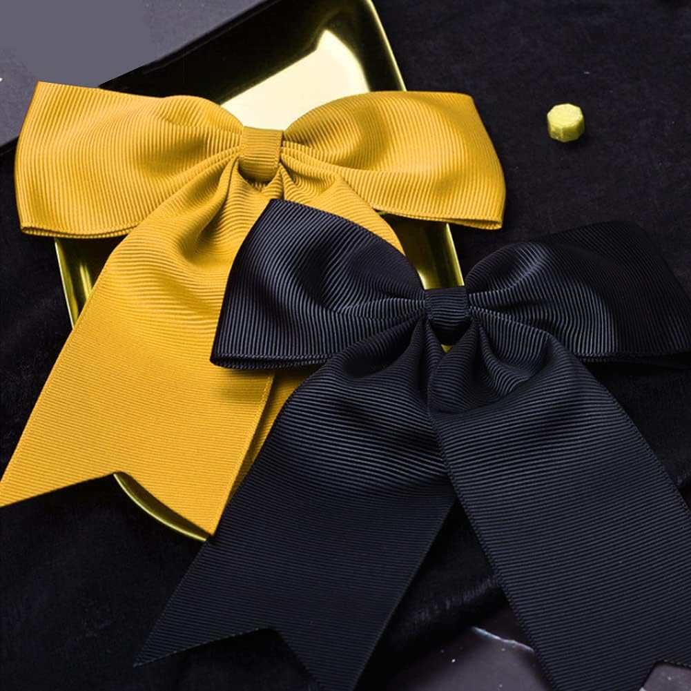 LIUYAXI 1" X 50 Yards Solid Gold Grosgrain Ribbon, Perfect for Crafts, Wedding Decor, DIY Hair Accessories, Sewing, Gift Package Wrapping and More