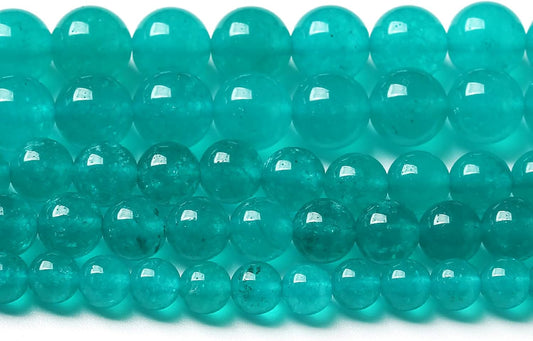 76PCS 10mm Natural Stone Beads Blue Amazonite Jade Stone Round Loose Beads for Jewelry Making DIY Bracelet Necklace 32" 2 Strands